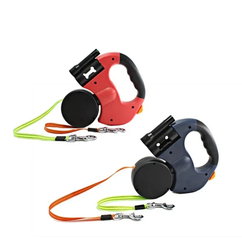 LED Automatic Dual Retractable Leash