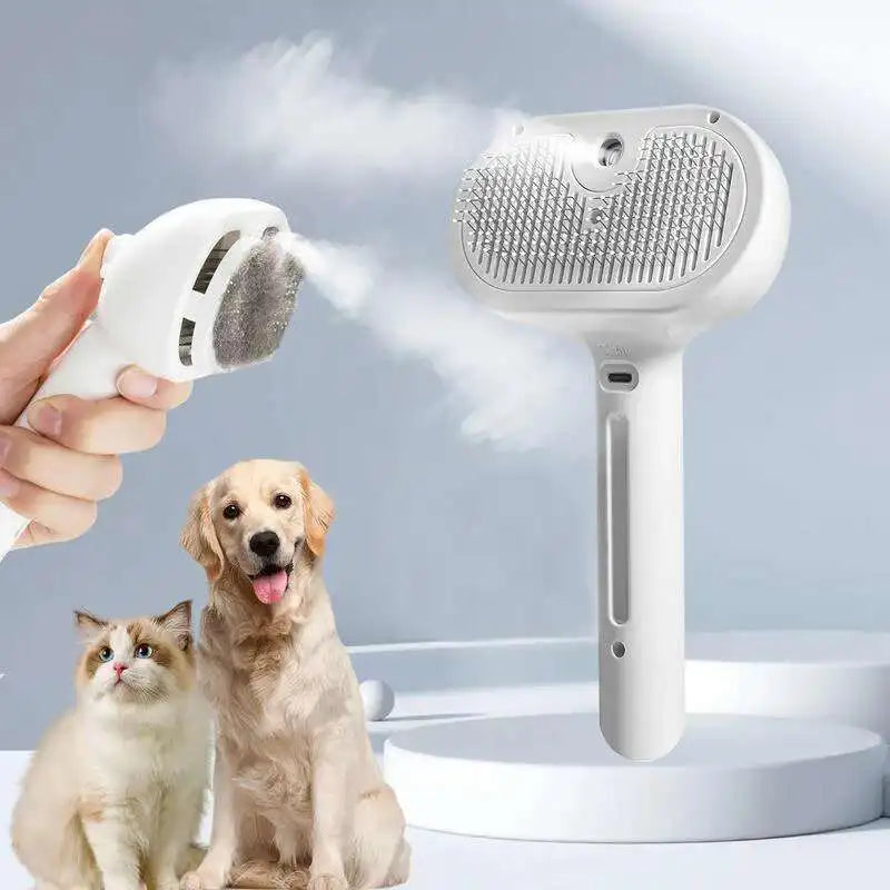 3-in-1 Electric Pet Grooming Brush – Detangle & De-Shed