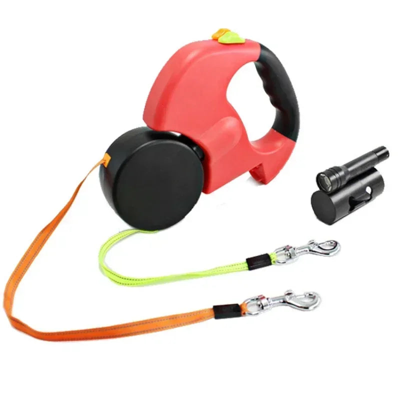 LED Automatic Dual Retractable Leash