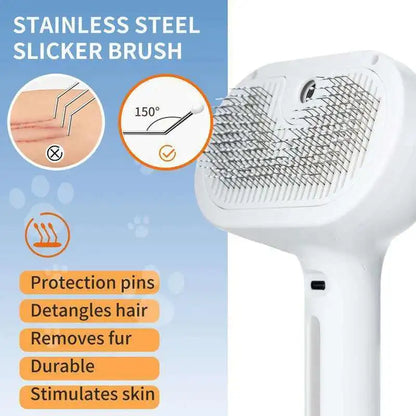 3-in-1 Electric Pet Grooming Brush – Detangle & De-Shed